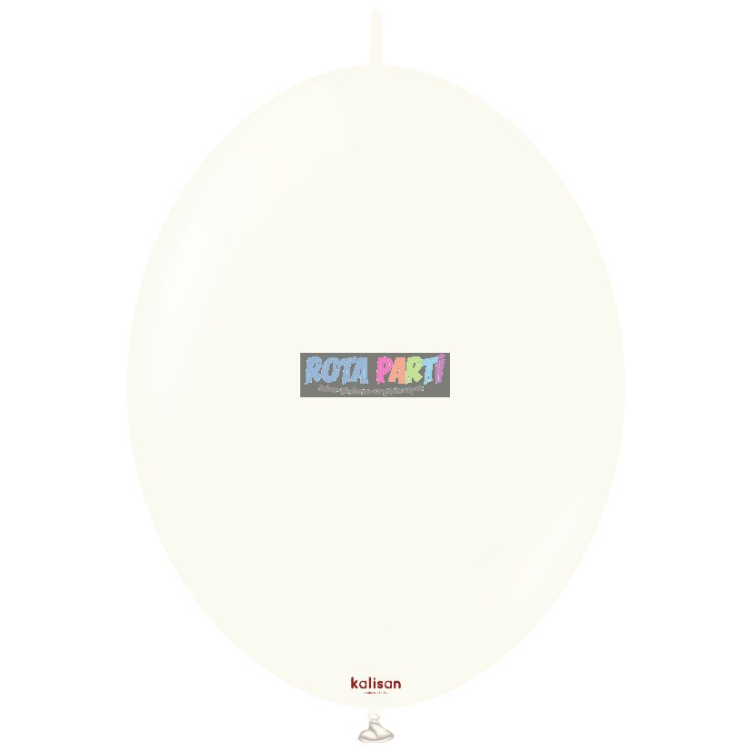 12" K-Link Retro Beyaz Balon (White) 50'Li