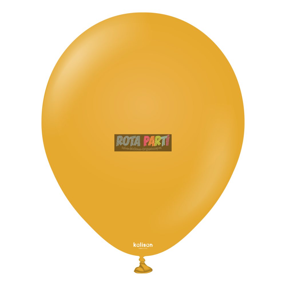 12" Retro Balon Mustard (Zerdeçal) 100'lü