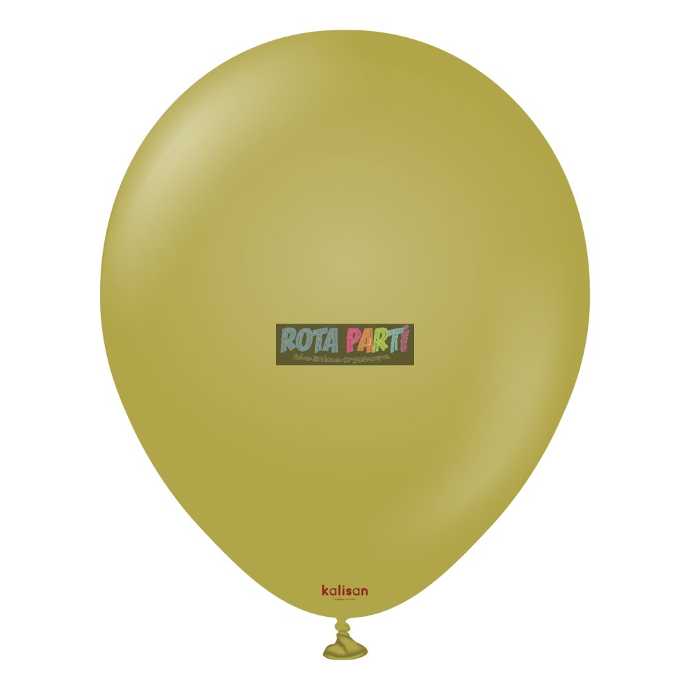 12" Retro Balon Zeytin (Olive) 100'lü