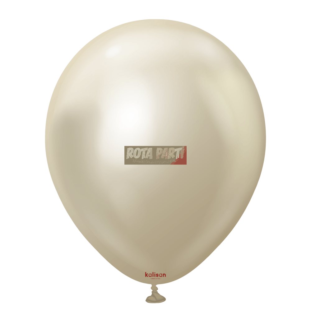 12" Krom (Mirror) Beyaz Altın (White Gold) Balon 50'li