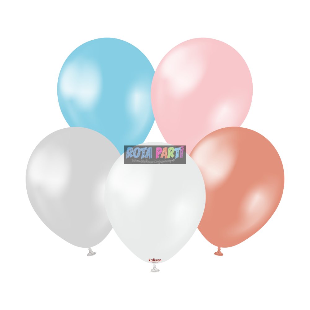 12'' Metalik Parlak Karışık (Assorted) 50'Li Balon
