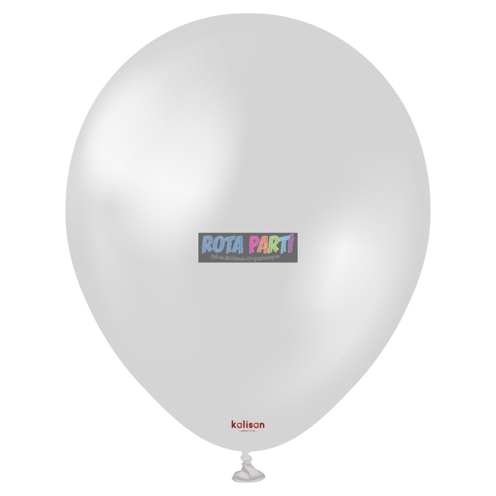 12'' Metalik Gümüş (Silver) 50'Li Balon