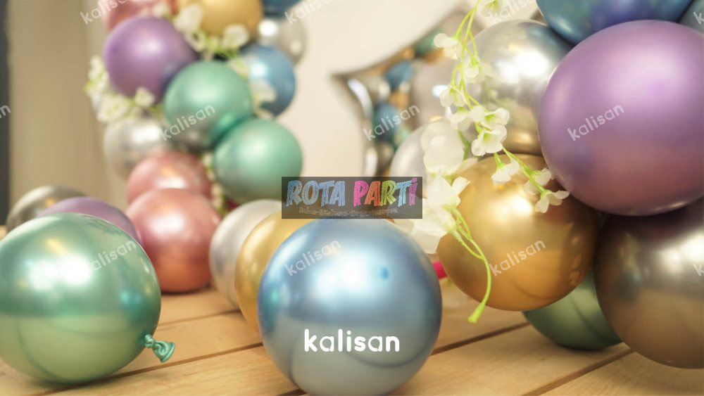 5" Mini Mirror (Krom) Karışık Balon 100'Lü