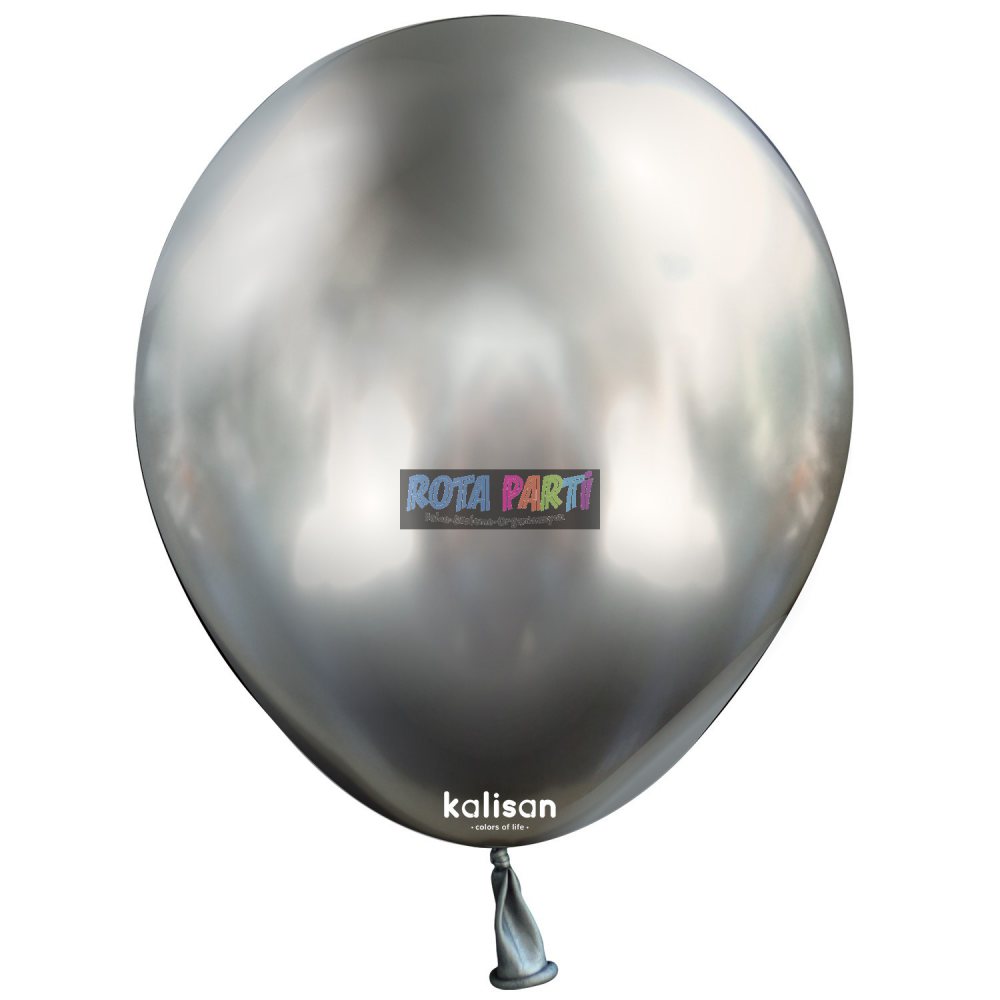 5" Mini Mirror (Krom) Koyu Gümüş Balon 100'Lü