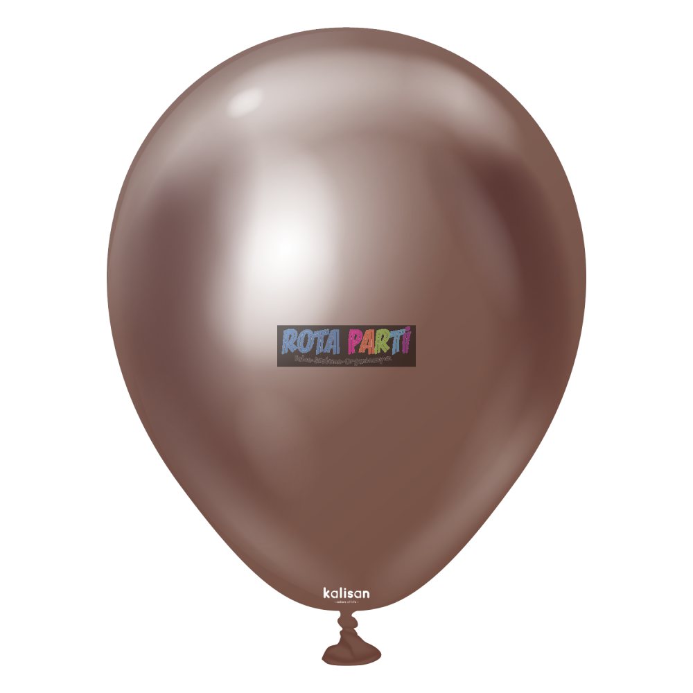5" Mini Mirror (Krom) Çikolata (Chocolate) Balon 100'Lü