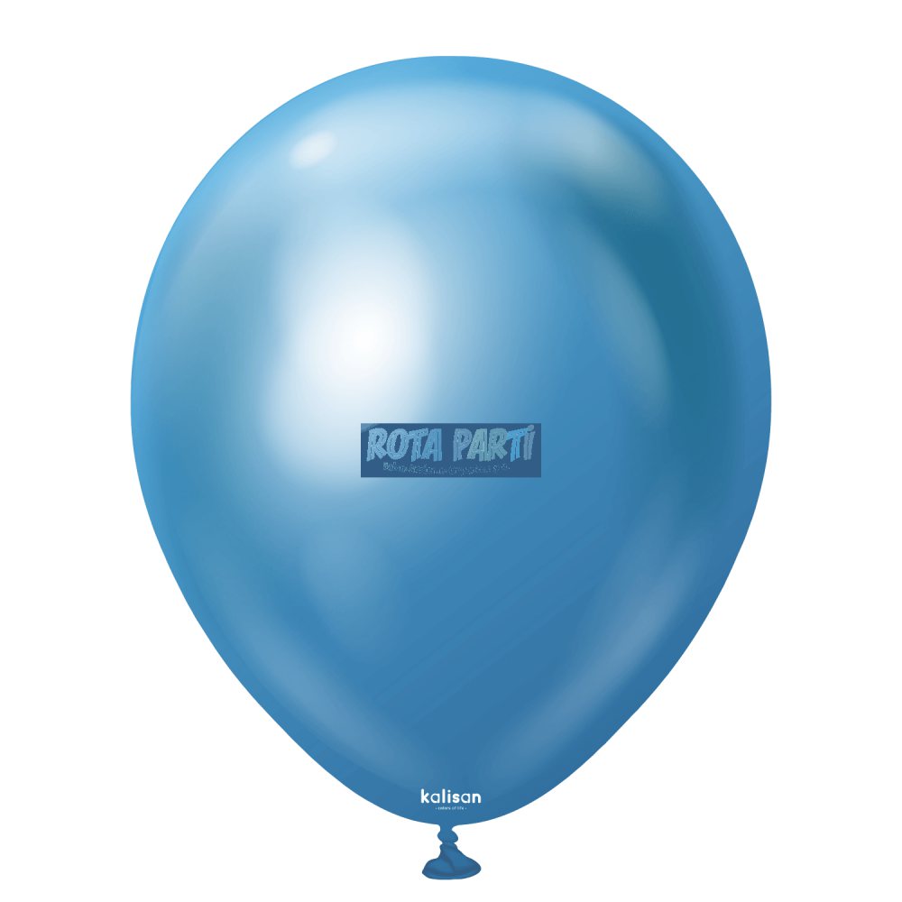18'' Krom Mirror Mavi Balon 5'Li (45 Cm)