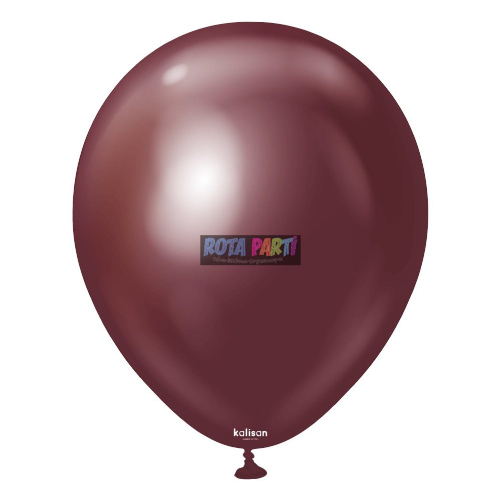 18'' Krom Mirror Bordo (Burgundy) Balon 5'Li (45 Cm)