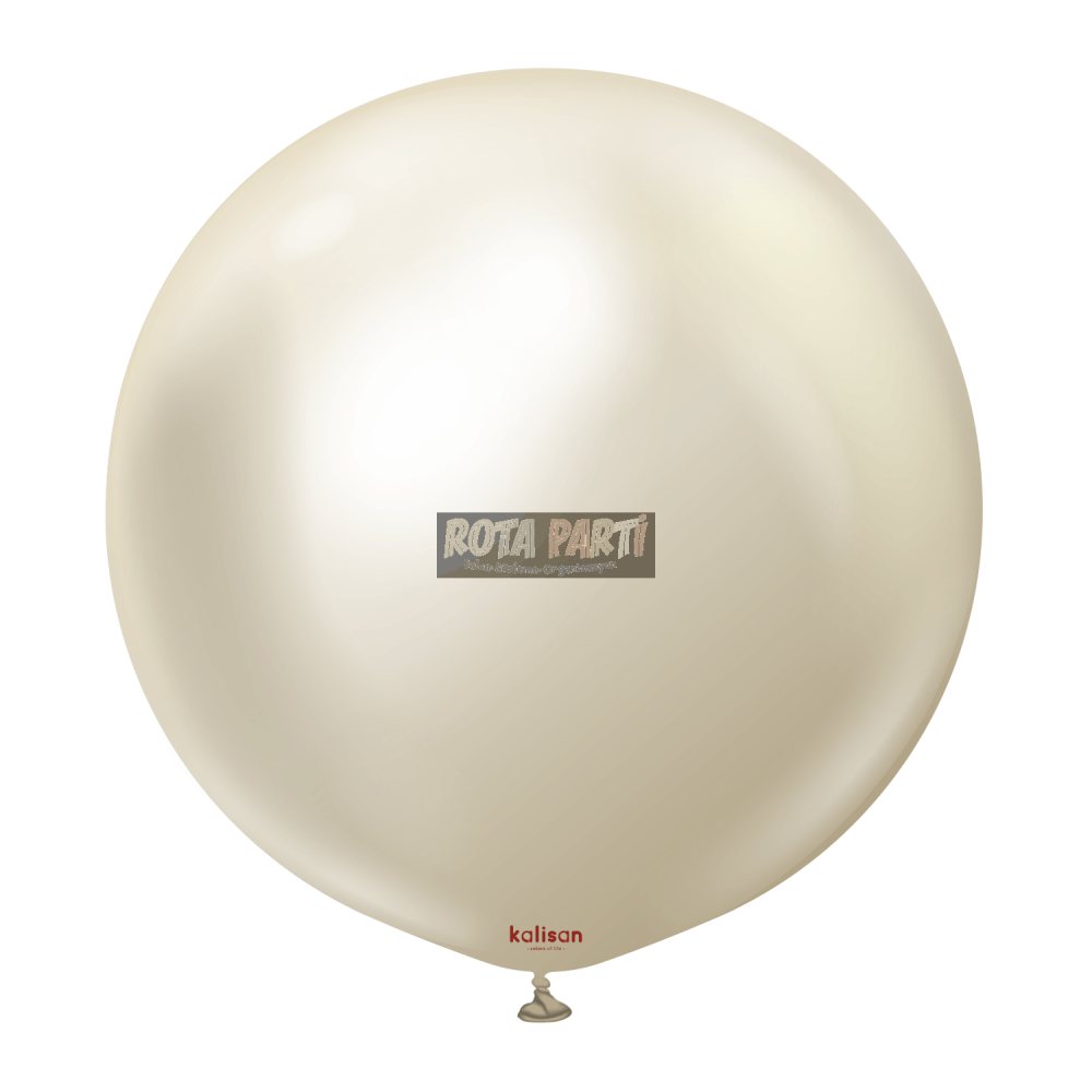 24'' Krom Mirror Beyaz Altın (White Gold) Balon 2'Li (60 Cm)