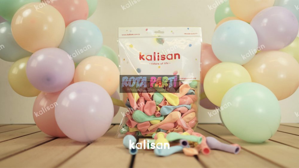 5" Mini Makaron Karışık (Assorted) Balon 100'Lü