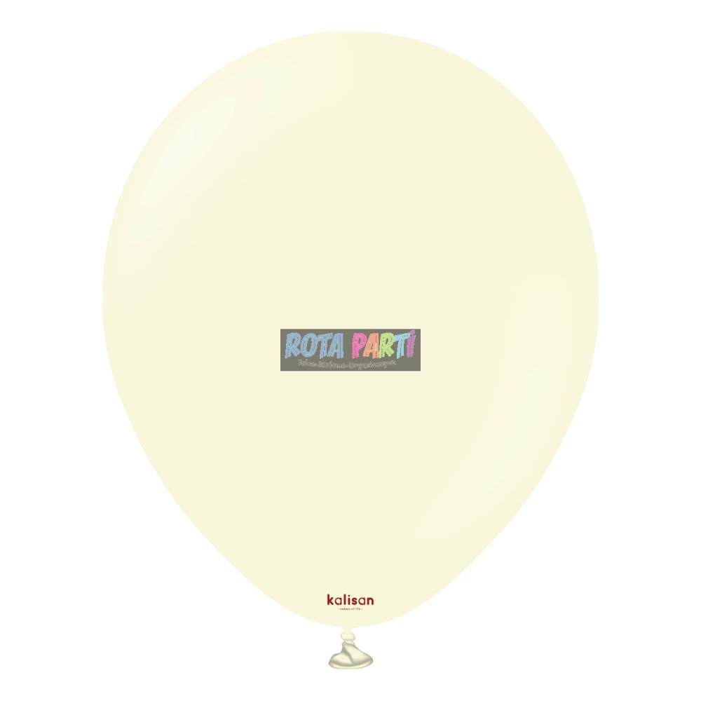 18" Makaron Soluk Sarı (Pale Yellow) Balon 5'Li (45 Cm)