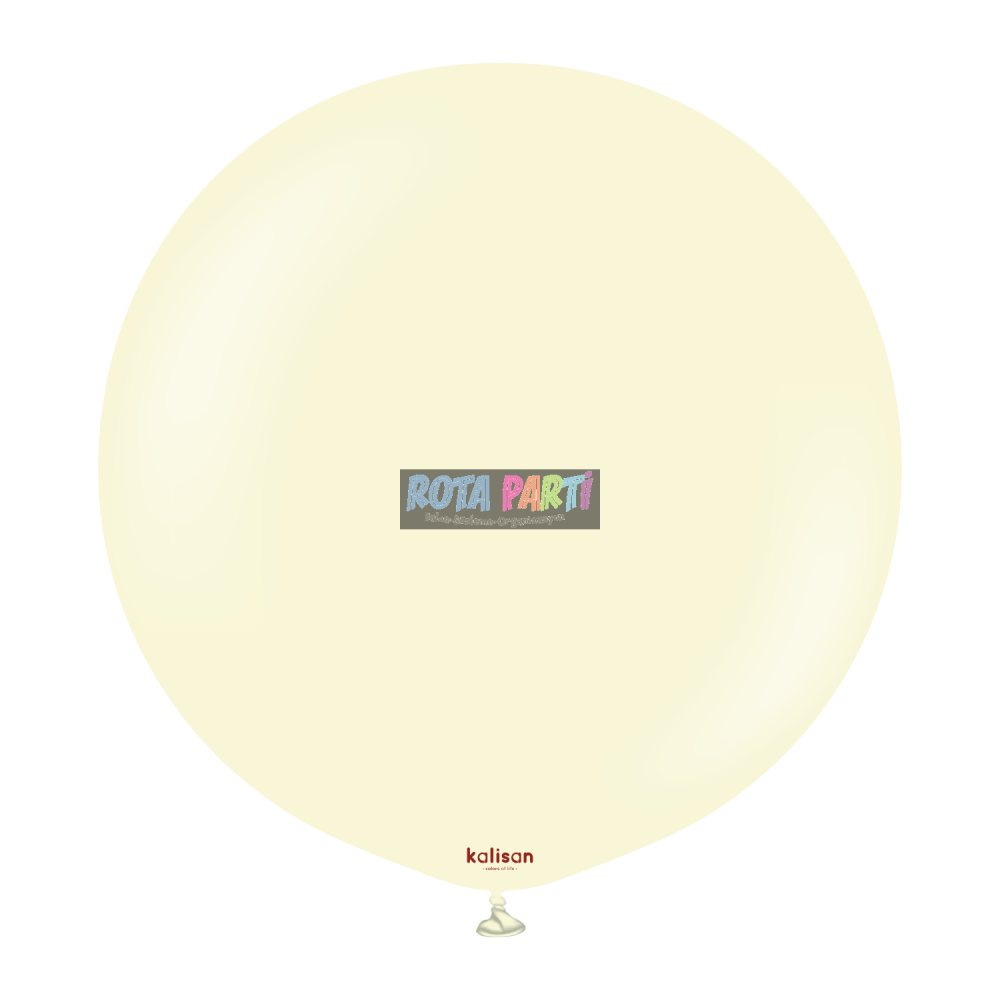24" Makaron Soluk Sarı (Pale Yellow) Balon 2'Li (60 Cm)