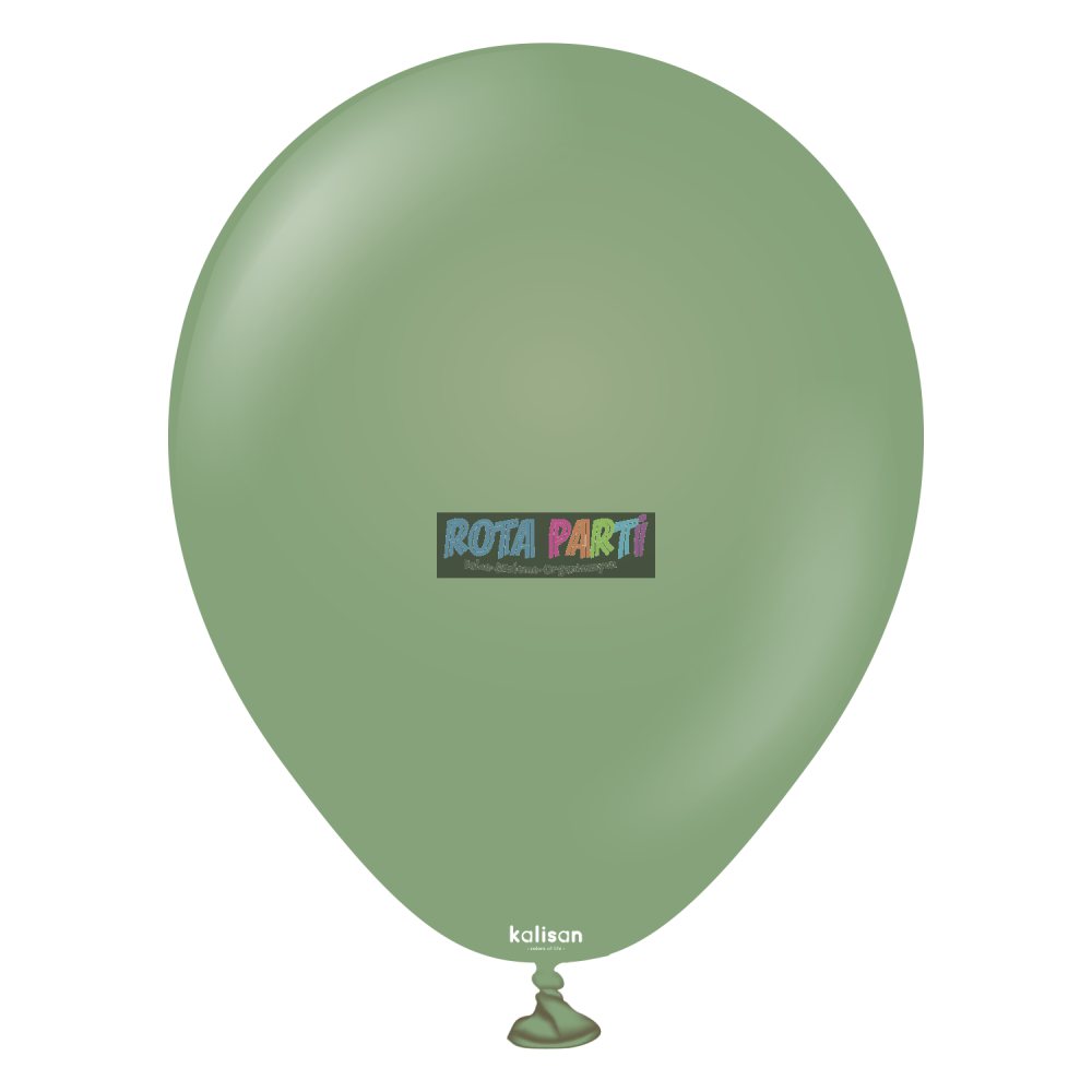 5" Mini Retro Eucalyptus (Okaliptüs) Balon 100'Lü