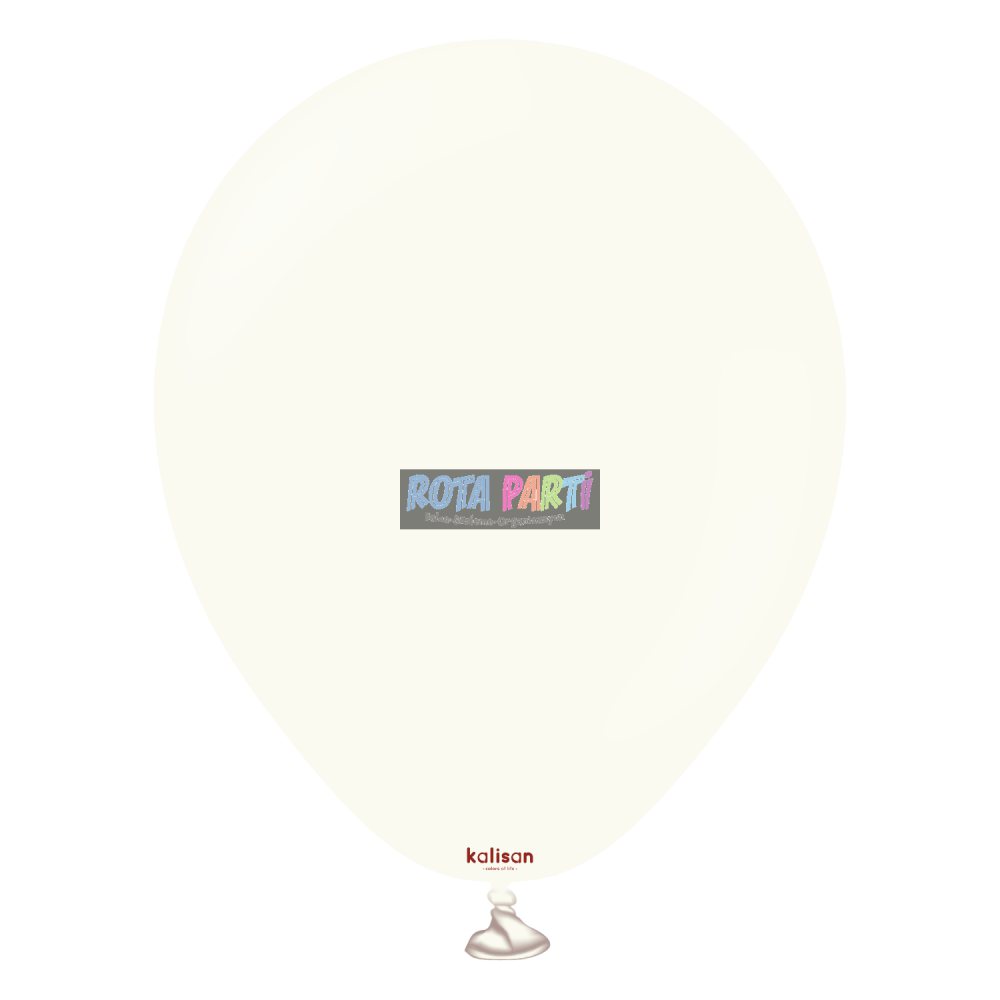 18" Retro White (Beyaz) Balon 5'Li (45 Cm)