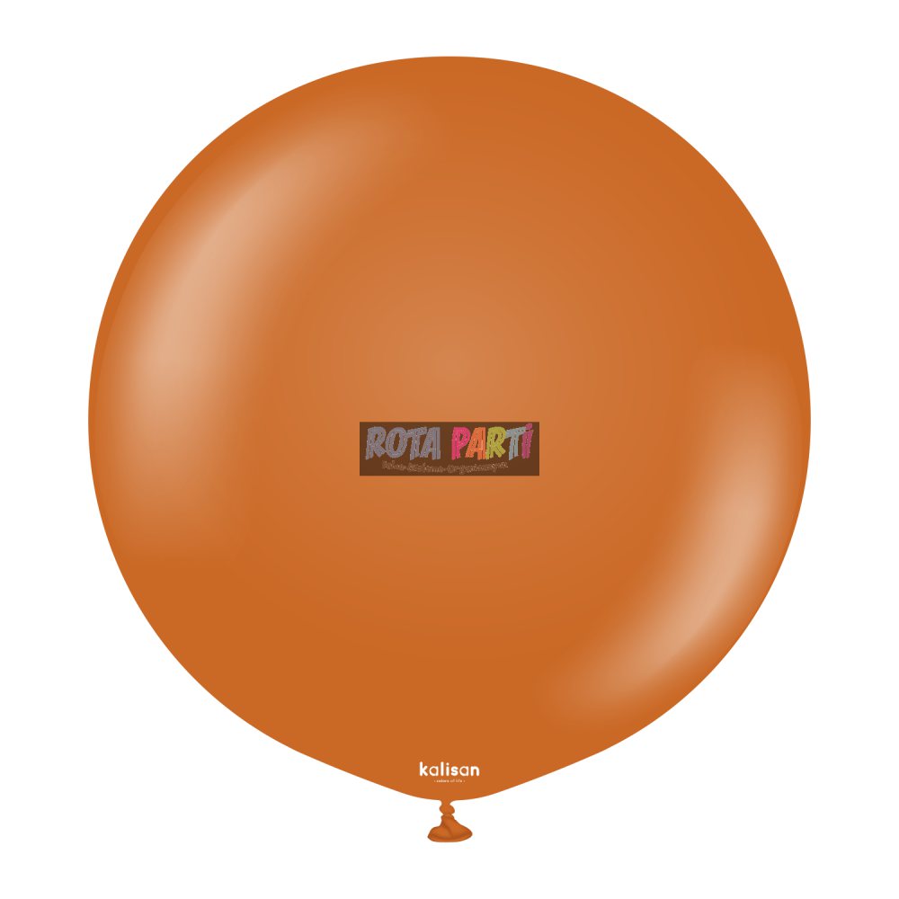 24" Retro Yanık Turuncu (Rust Orange) Balon 2'Li (60 Cm)