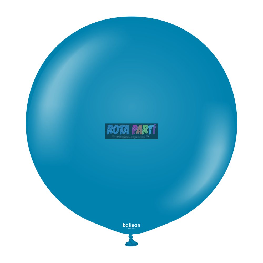 24" Retro Deep Blue (Derin Okyanus) Balon 2'Li (60 Cm)