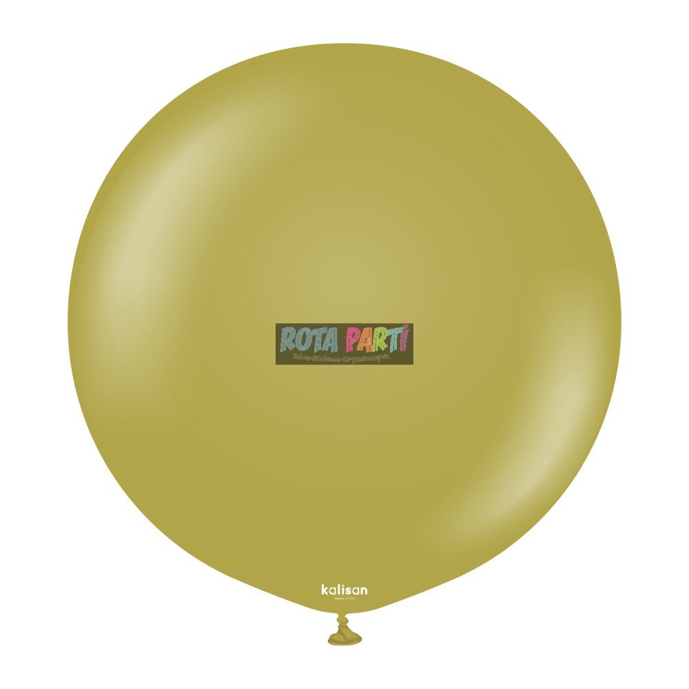 24" Retro Olive (Zeytin) Balon 2'Li (60 Cm)