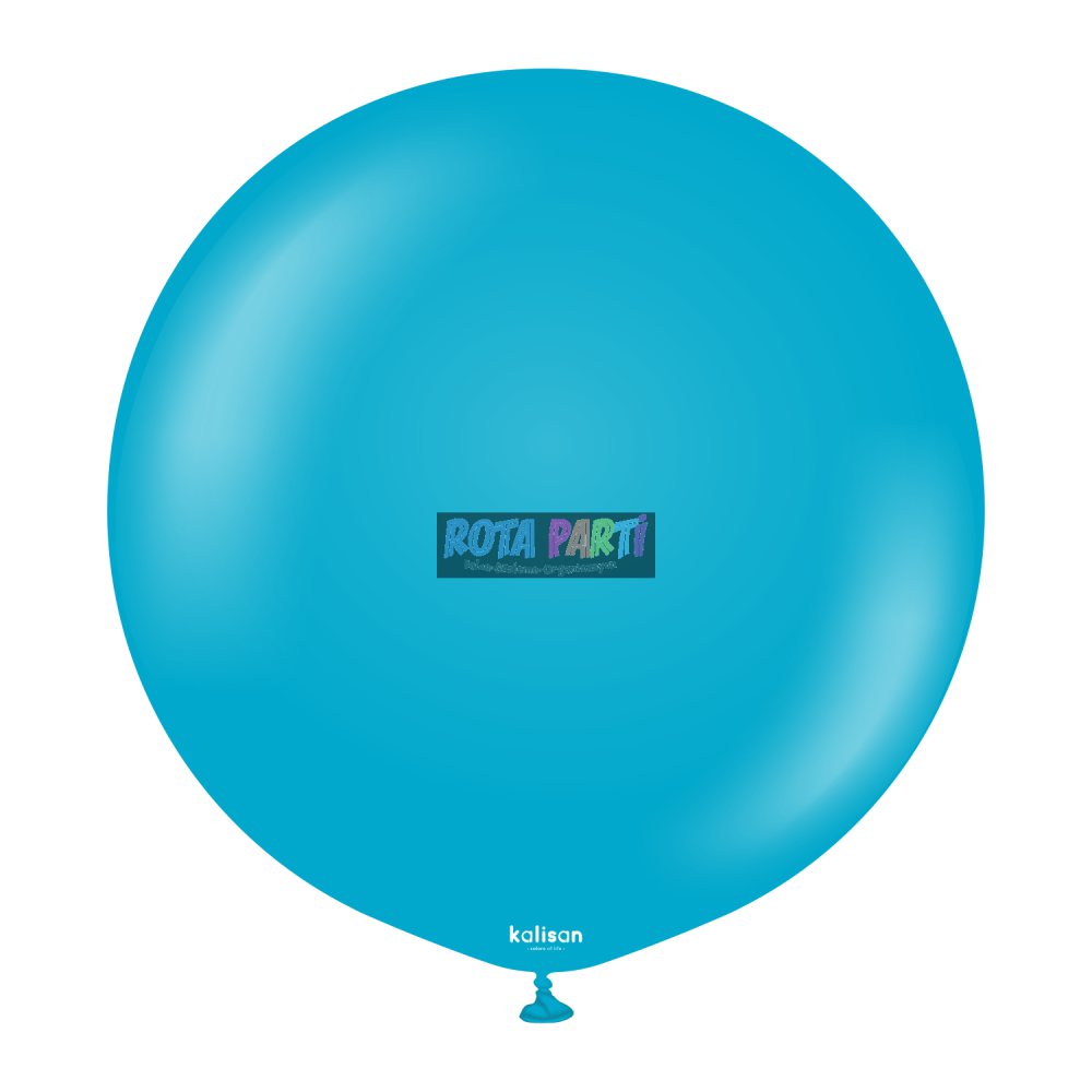 36'' Retro Mavi Cam (Blue Glass) Balon 2'Li (90 Cm)